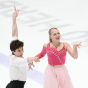 Anna Waugh and Matthew Jacoby at Lake Placid Ice Dance International (Photo by Robin Ritoss)
